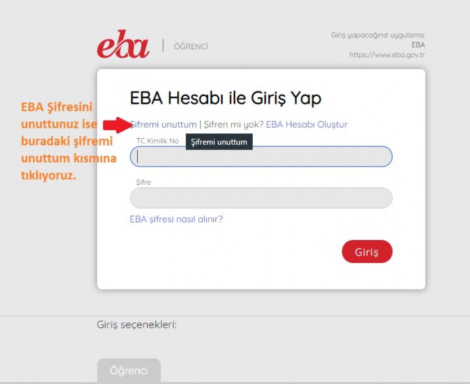 eba sifremi unuttum nasil alabilirim 17 agustos ilkokulu